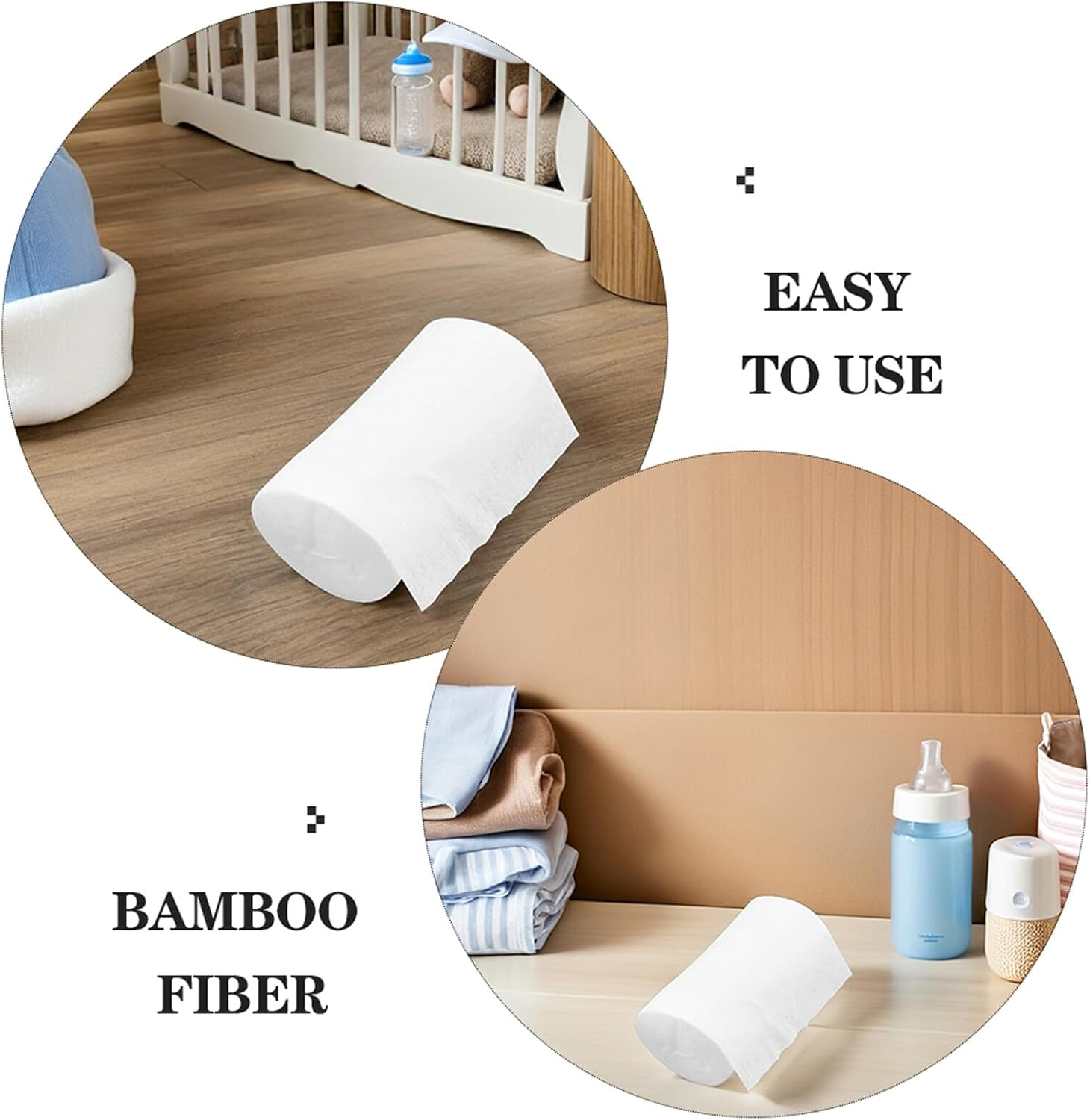 100Sheets Flushable Biodegradable Bamboo Diaper Liners Newborn Nappies Intimate Wipes Organic Pads image number 4