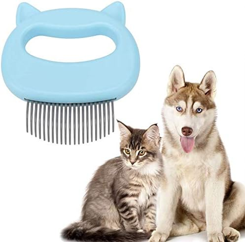 Cat Brush, Pack of 2 Cat Comb, Cat Brush Long Hair, Brush Dog Short Hair, Massage Comb for Pet Cats, Massage Comb Pet, Brush for Removing Loose Hair, Grooming Cleaning (Blue) image number 3