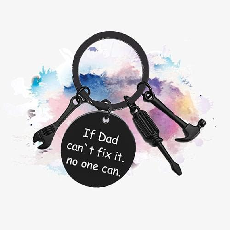 Dad Gifts from Daughter Son Father Day Gifts Dad Christmas Birthday Gifts from Daughter Son If Dad Cant Fix It No One Can Keychain