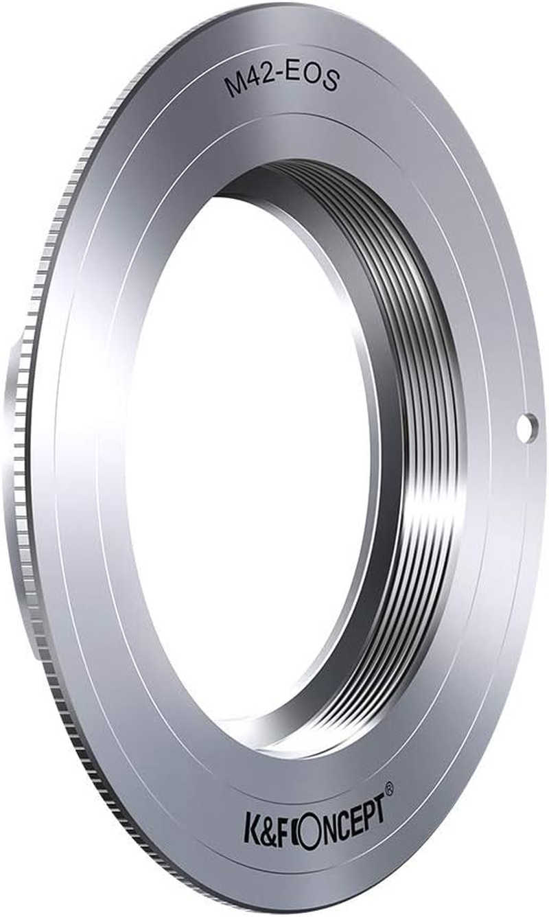 M42 to EOS, K&F Lens Mount Adapter for M42 Mount Lens to Canon EF EF-S EOS Mount DSLR Camera,Fits for Canon EOS 1300D 200D 750D 80D 800D 7D 6D 5D 77D 1200D 600D 70D image number 6