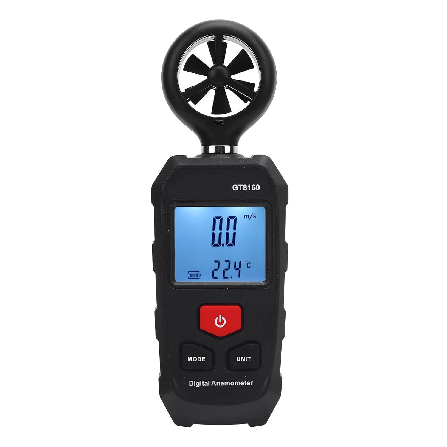 Digital Wind Speed, Mini Weather Meter for Sailing Kite Flying Surfing Fishing Boating Hiking, Temperature Humidity Sensor image number 3