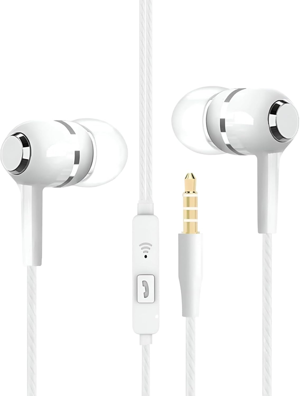 Earphones | Plug-In Headphones with Mic | 3.5Mm Jack Corded Noise Cancelling Earphones for Workout, School, Studio, Gaming, Traveling, Music Production image number 3