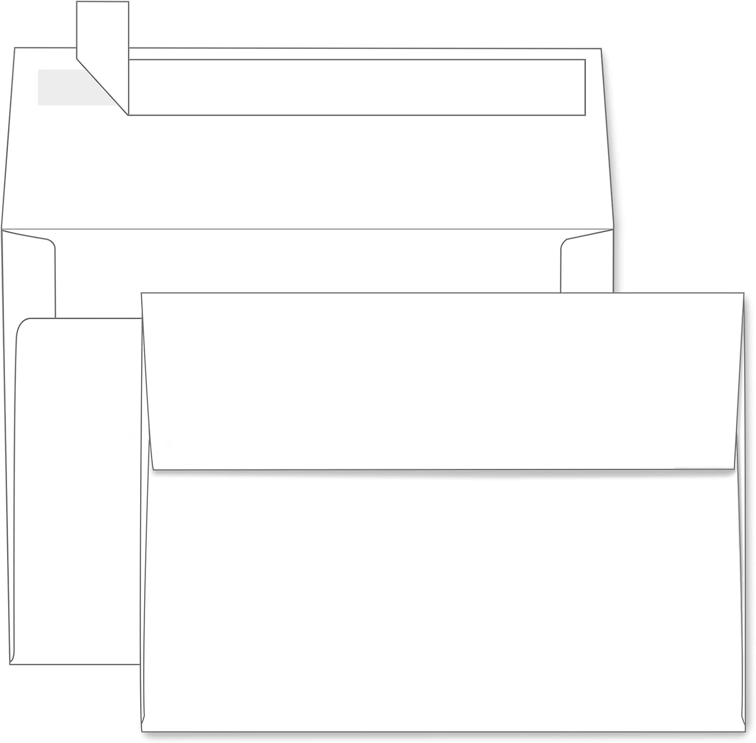 A7 White Envelopes 100 Pack, Goefun 5X7 Envelopes Printable Self Seal Envelopes for 5X7 Cards, Invitations, Weddings, Graduation, Photos, Baby Shower| 5.25X7.25 Inches,120Gsm, (Y81-1104) image number 4