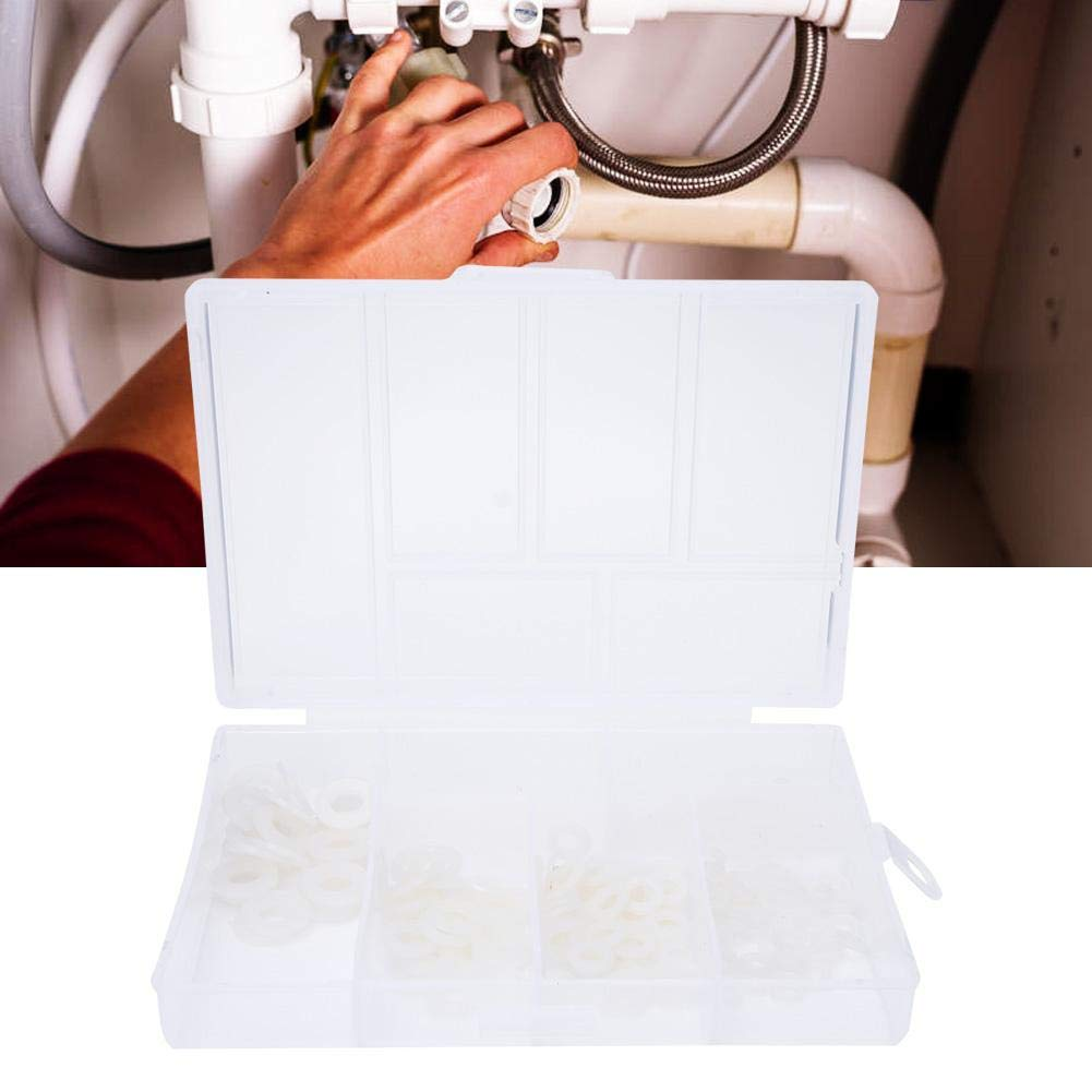 Gasket Kit Flat Washers, Flat Washer M2~M6 round Spacer, 250 Pcs Multifunction for DIY Nylon Sealing Mechanics Industrial