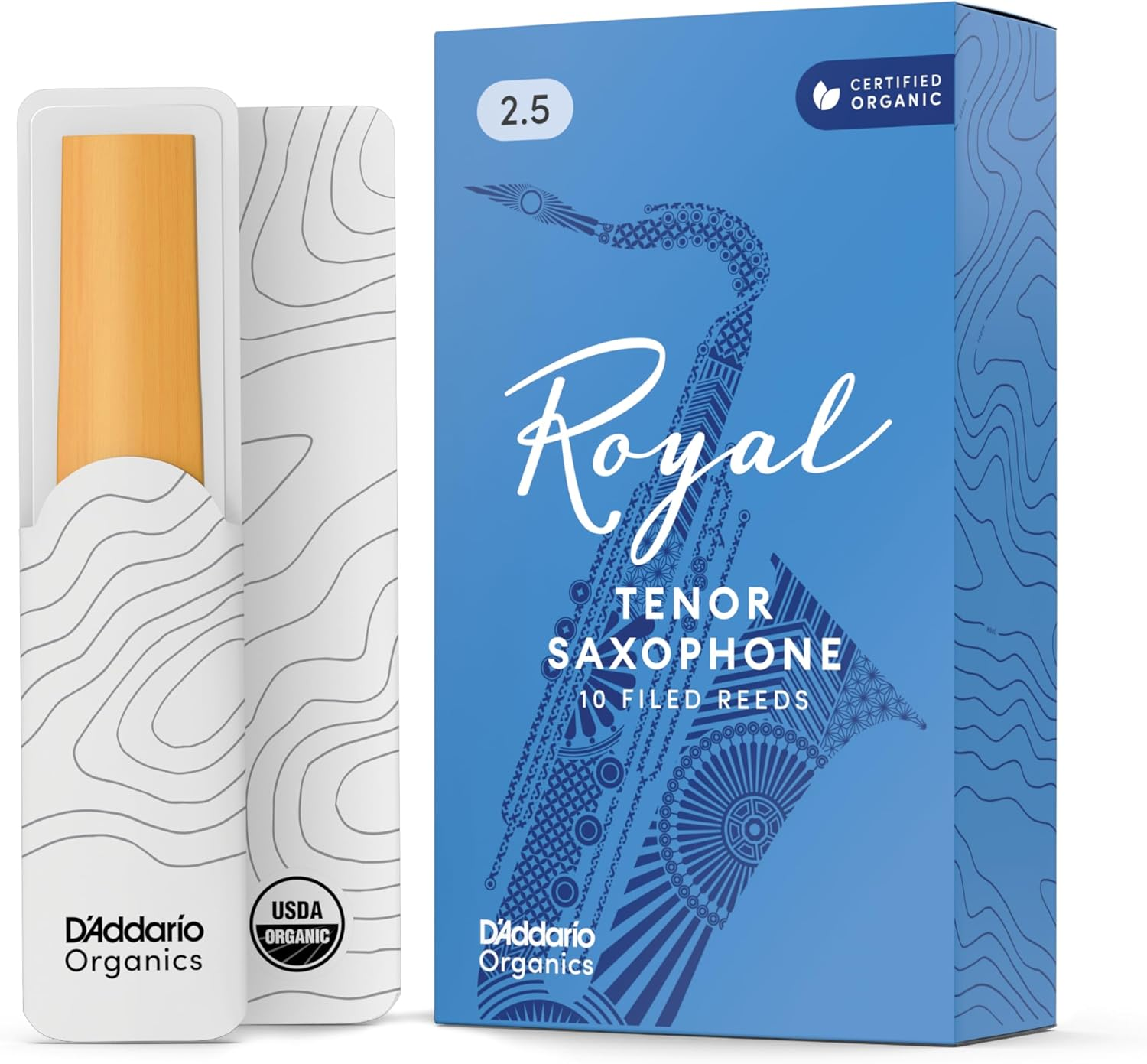 Royal Tenor Sax Reeds, Strength 2.5, 10-Pack image number 3