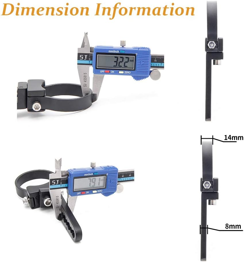 Tube Clamp Mounting Bracket, Roll Bar Clamps for 1.5 Inch Tube Roll Cage Bull Bar Roof Rack LED Light Bar Mount (Adjustable, 1 Pair) image number 4