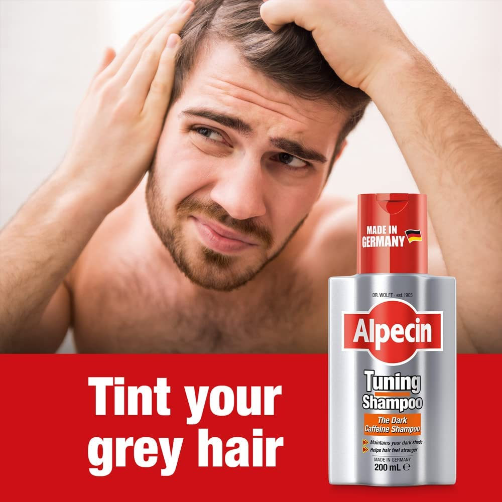 2X Alpecin Tuning Shampoo - Maintain Dark Hair - Thicker & Stronger Hair 200Ml image number 2