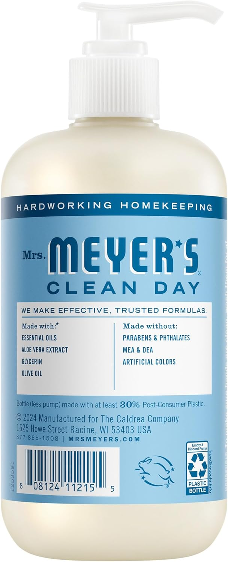 Mrs. Meyer&rsquo;S Clean Day Liquid Hand Soap, Rain Water Scent, 12.5 Oz Bottle (Pack of 3) image number 5