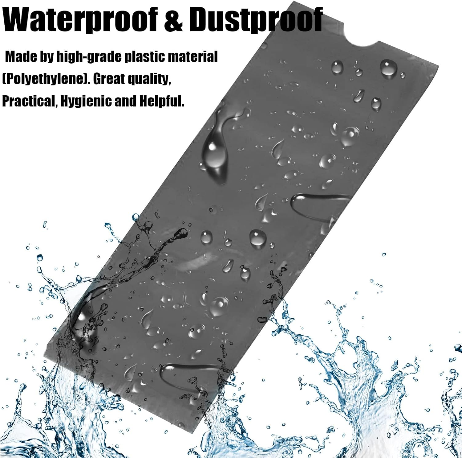 Gakonp 200Pcs Clear Tattoo Machine Pen Covers Tattoo Pen Sleeves Plastic Dustproof Protection Black Bags for Tattoo Professionals&hellip; image number 6