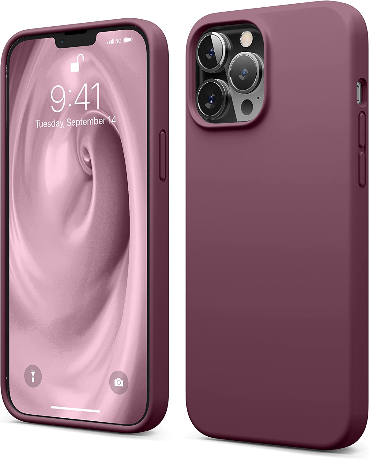 Elago Liquid Silicone Case Compatible with Iphone 13 Pro Max Case (6.7"), Premium Silicone, Full Body Protection - 3 Layer Shockproof Phone Cover, Anti-Scratch Soft Microfiber Lining (Stone)