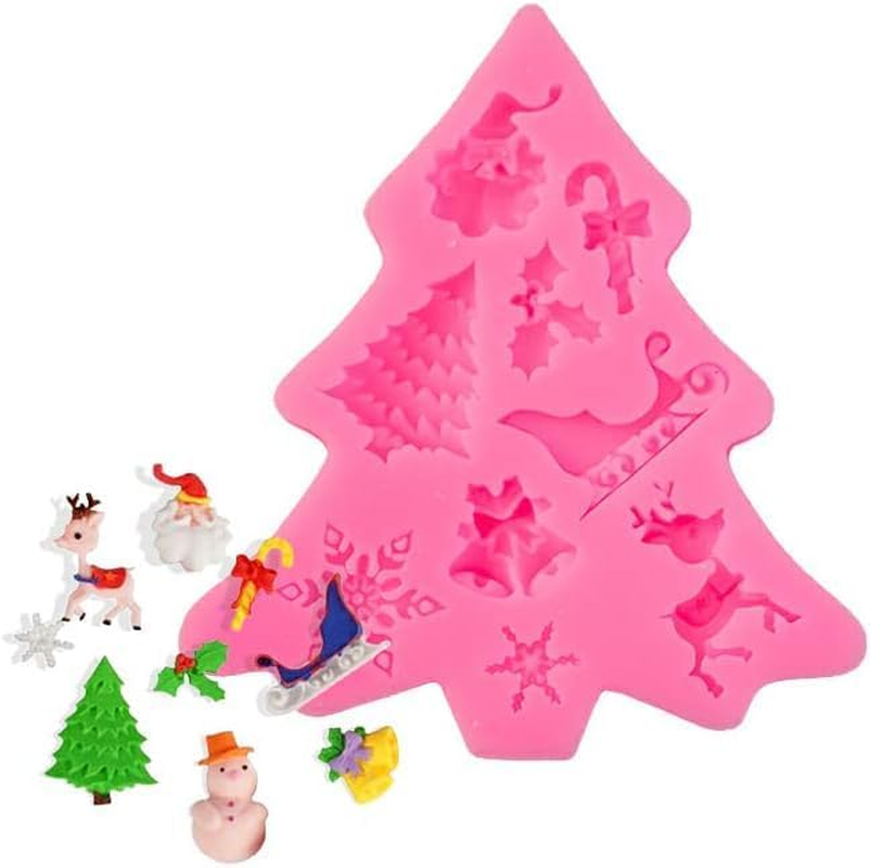 Biscuit Molds Kitchen Baking Handmade Christmas Themed Embossed Mould Dessert Fondant Casting Die Cupcake Chocolate, Sleigh Elk image number 3