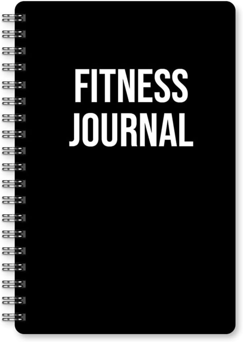 Fitness Planner for Women & Men - A5 Workout Log Book/Exercise Workout Log to Track Weight Loss, GYM, Bodybuilding Progress - Daily Health & Wellness Workout Journals, 5.8X8.3 in Workout Book (Black)