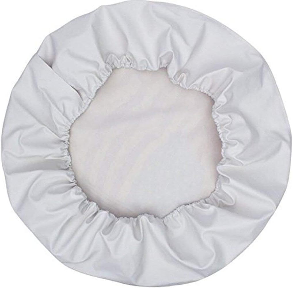 White Spare Tire Cover, Wheel Cover PVC Leather Waterproof Dust-Proof Universal Fit for Jeep, Trailer, RV, SUV and Camper (16 Inch) image number 1