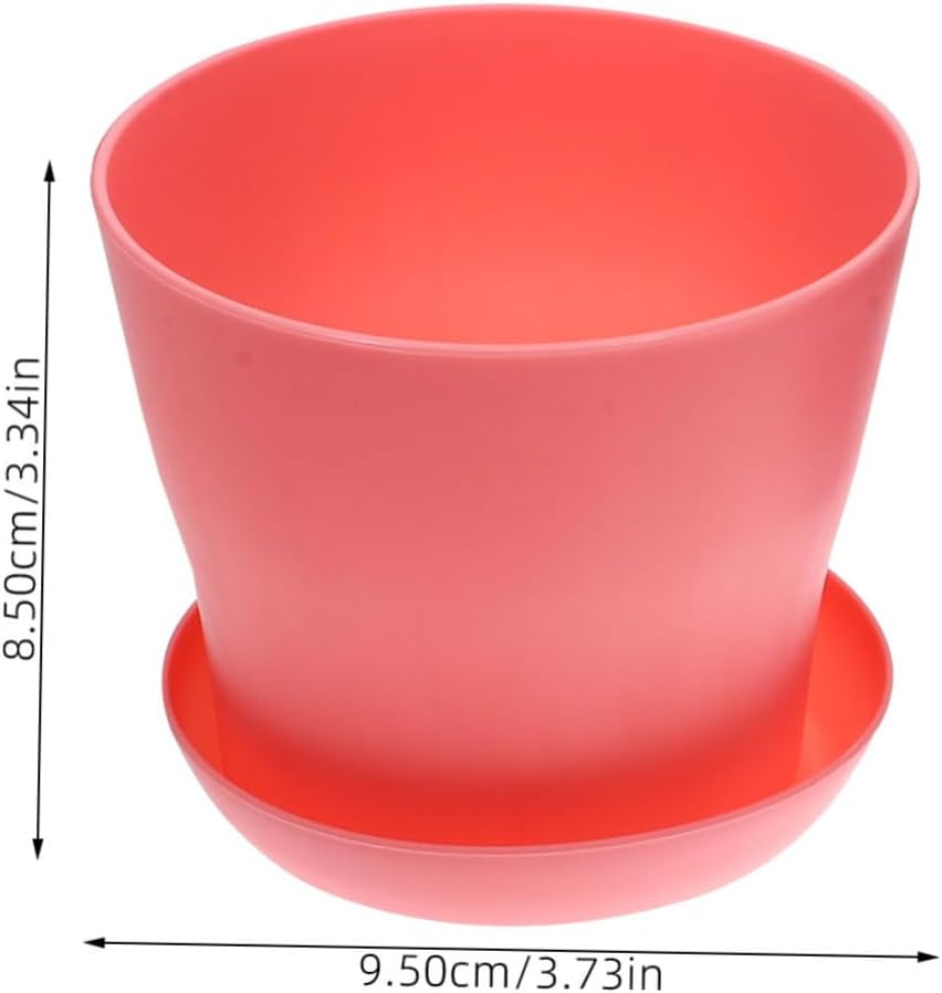 Kisangel 18Sets Plastic Flower Pots for Planting Containers Breathable Nursery Garden Flowerpot Small Planter Pots Saucers for Outdoor Use image number 3