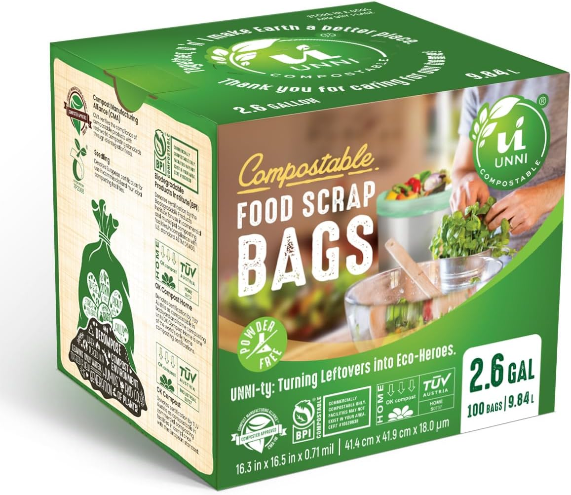 UNNI Compostable Bags, CB-2.6G-100, 100 Count, 1 Roll, 100 Count image number 2