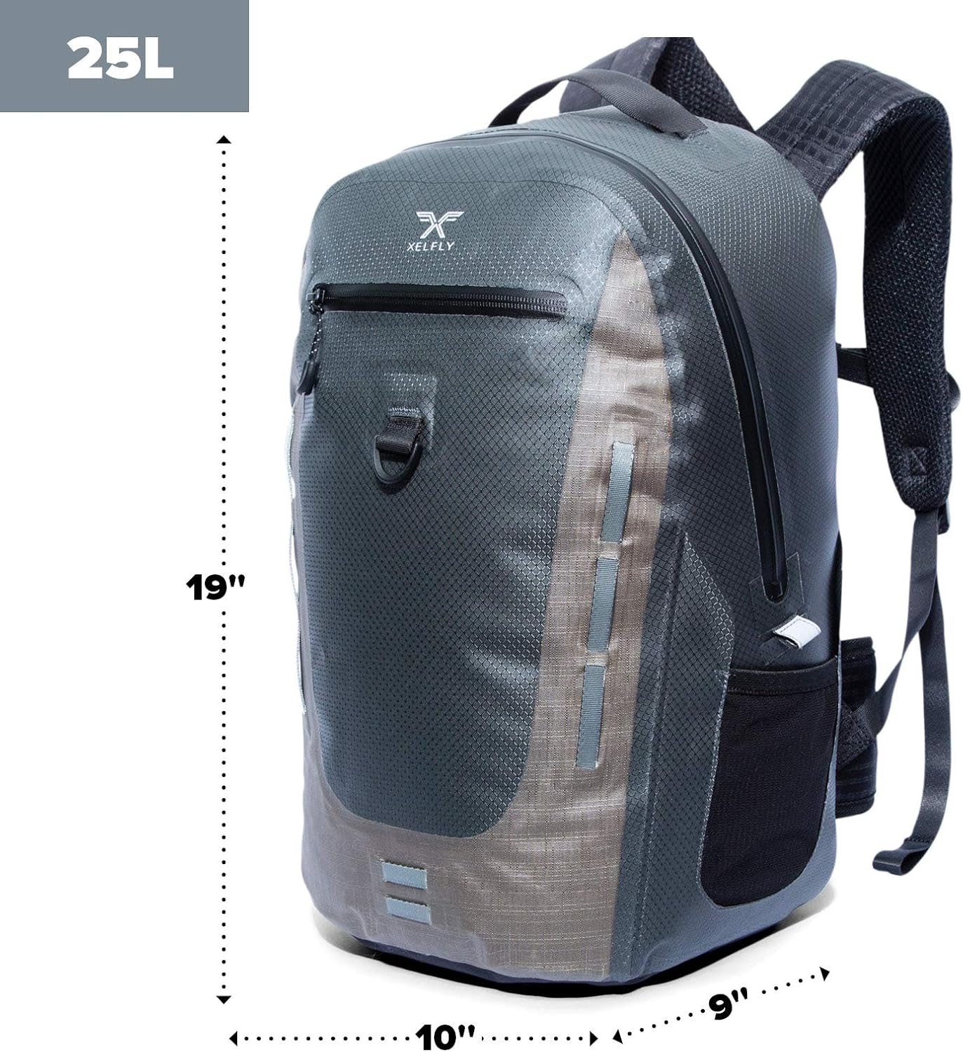 Submersipack Waterproof Backpack - Submersible, Inflatable, Floating TPU Coated Durable Nylon Dry Bag with Airtight Zipper for Kayak, Fishing, Boating, Hiking, Paddle Board - Deep Blue image number 2