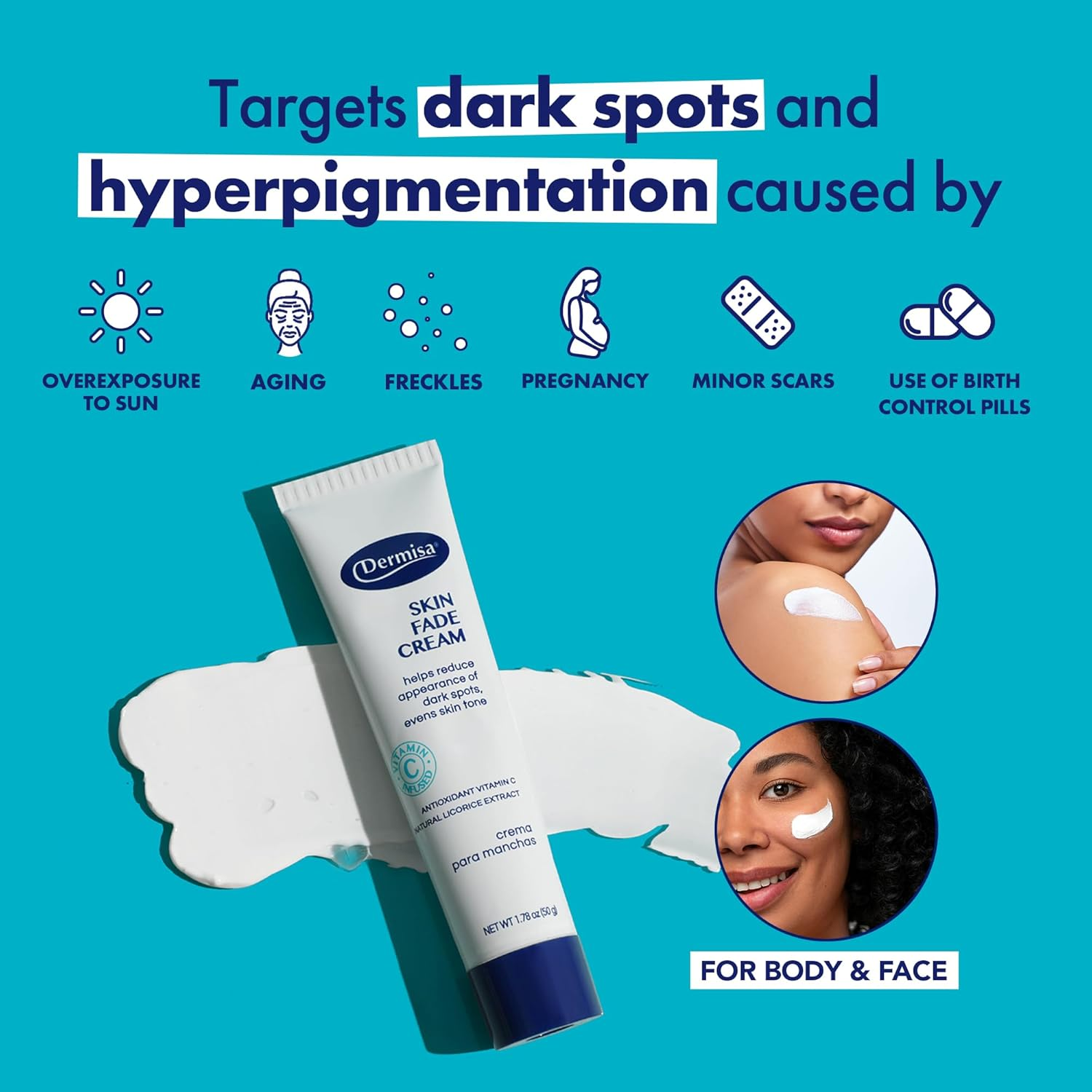 Skin Fade Cream by Dermisa for Unisex - 1.78 Oz Cream image number 4