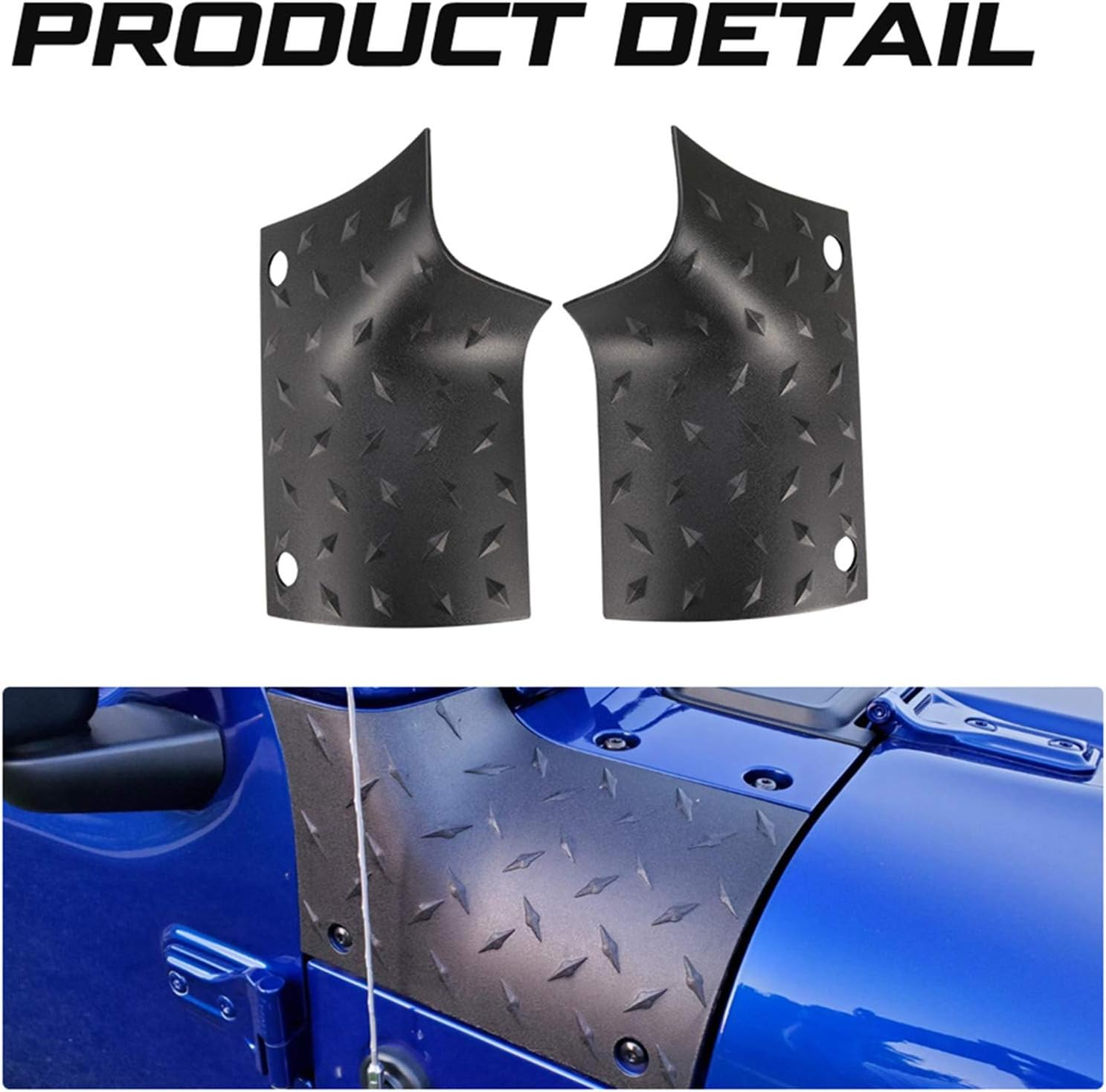 KIWI MASTER Cowl Body Armor Outer Cowl Covers JL Corner Guards for 2018 2019 Jeep Wrangler JL Gladiator Sahara Sport Rubicon, JL Exterior Accessories Parts, Black image number 3