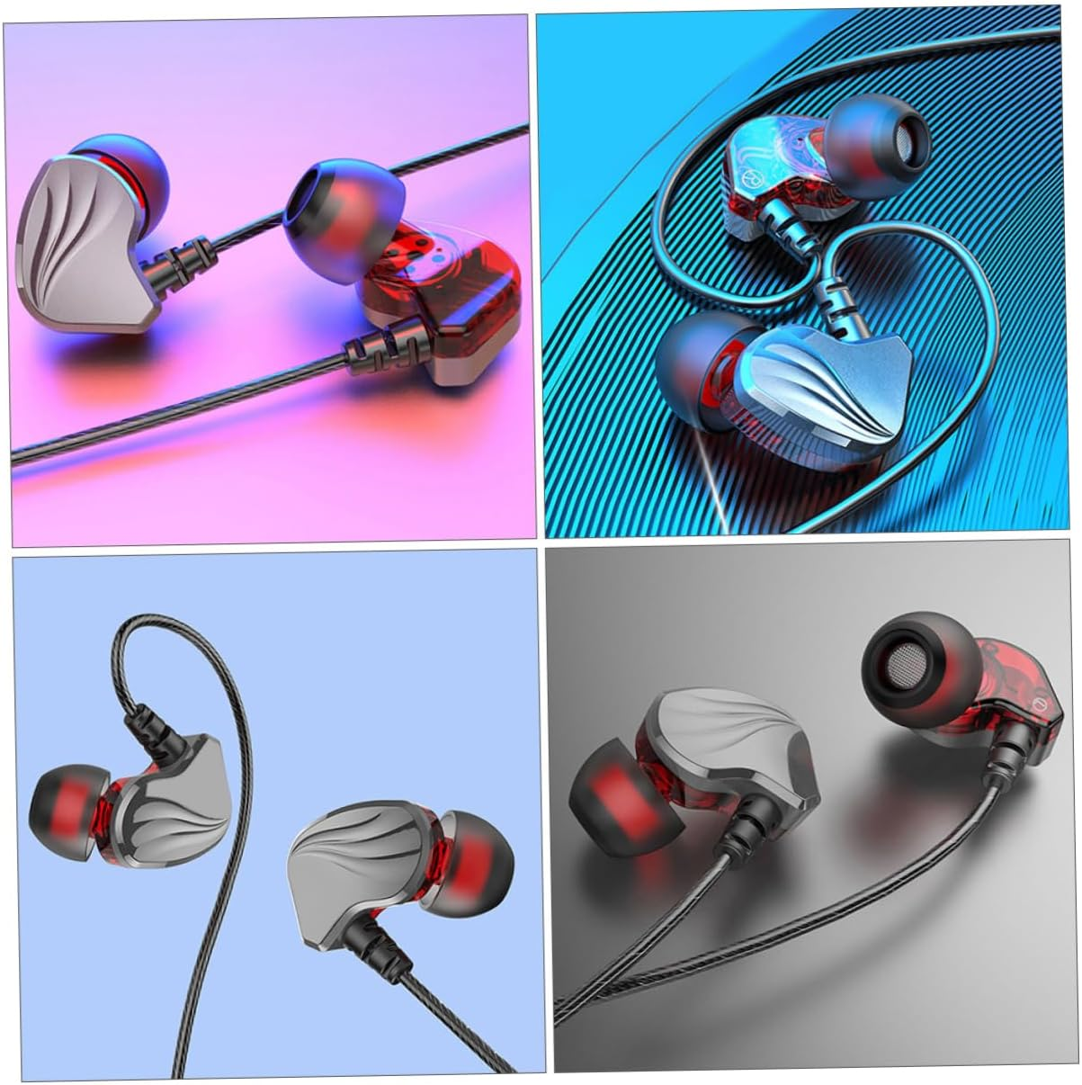 LOORGVEL 3.5Mm Plug In-Ear Bass Earphones Wired Headphones Microphone Universal Compatibility for Mobile Phones and Tablets Gunmetal Color image number 6