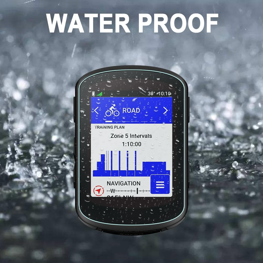 Duttek Glass Screen Protector Compatible for Garmin Edge 540 and Garmin Edge 840 Empered Glass Screen Protector, 2.5D Arc Edges 9H HD Anti-Fingerprint 3-Pack image number 3