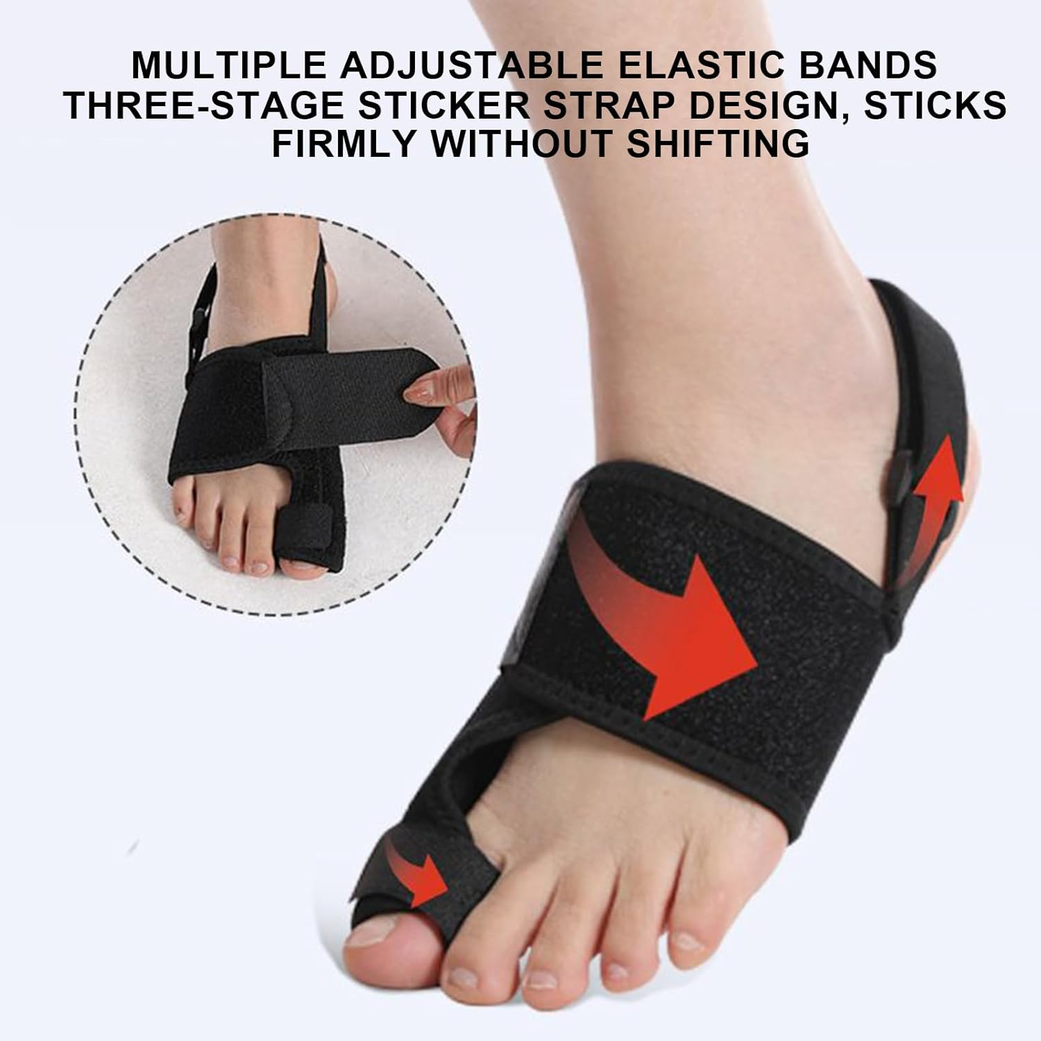 Big Toe Corrector - 2 Piece Adjustable Toe Corrector for Women,Anti-Slip Protector Breathable Separators Correction for Home Yoga Walking Pedicure Socks image number 3