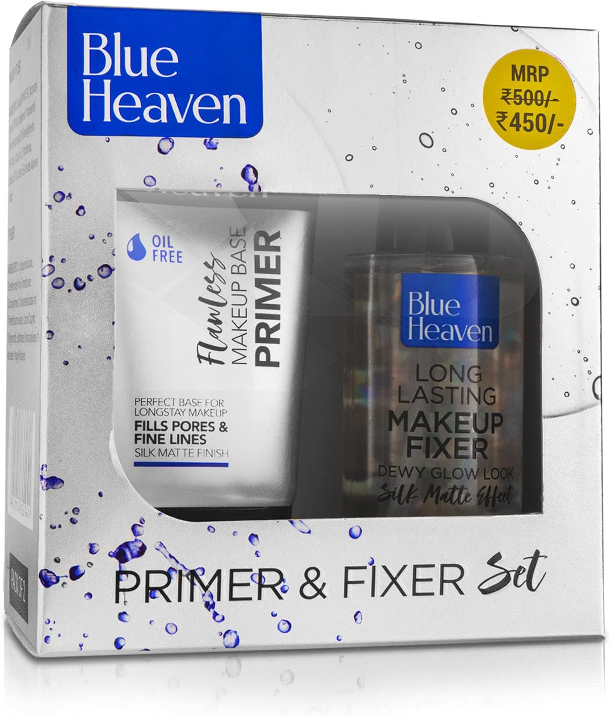 Blue Heaven Primer & Fixer Combo Set, Transparent, 30 G + 60 Ml image number 2