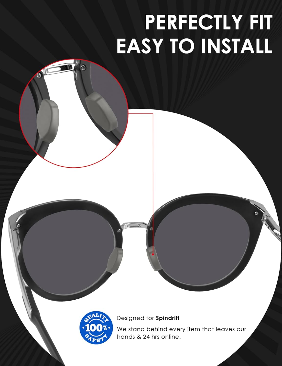 BLAZERBUCK Replacement Nose Piece Pads for Oakley Frogskins Range/Top Knot/Side Swept/Hstn/Spindrift Sunglasses image number 5