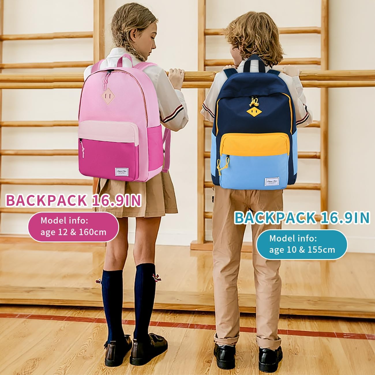 Chase Chic Kids Backpack, School Backpacks for Boys Girls, Lightweight Water Resistant Preschool Bookbag for Travel Daycare