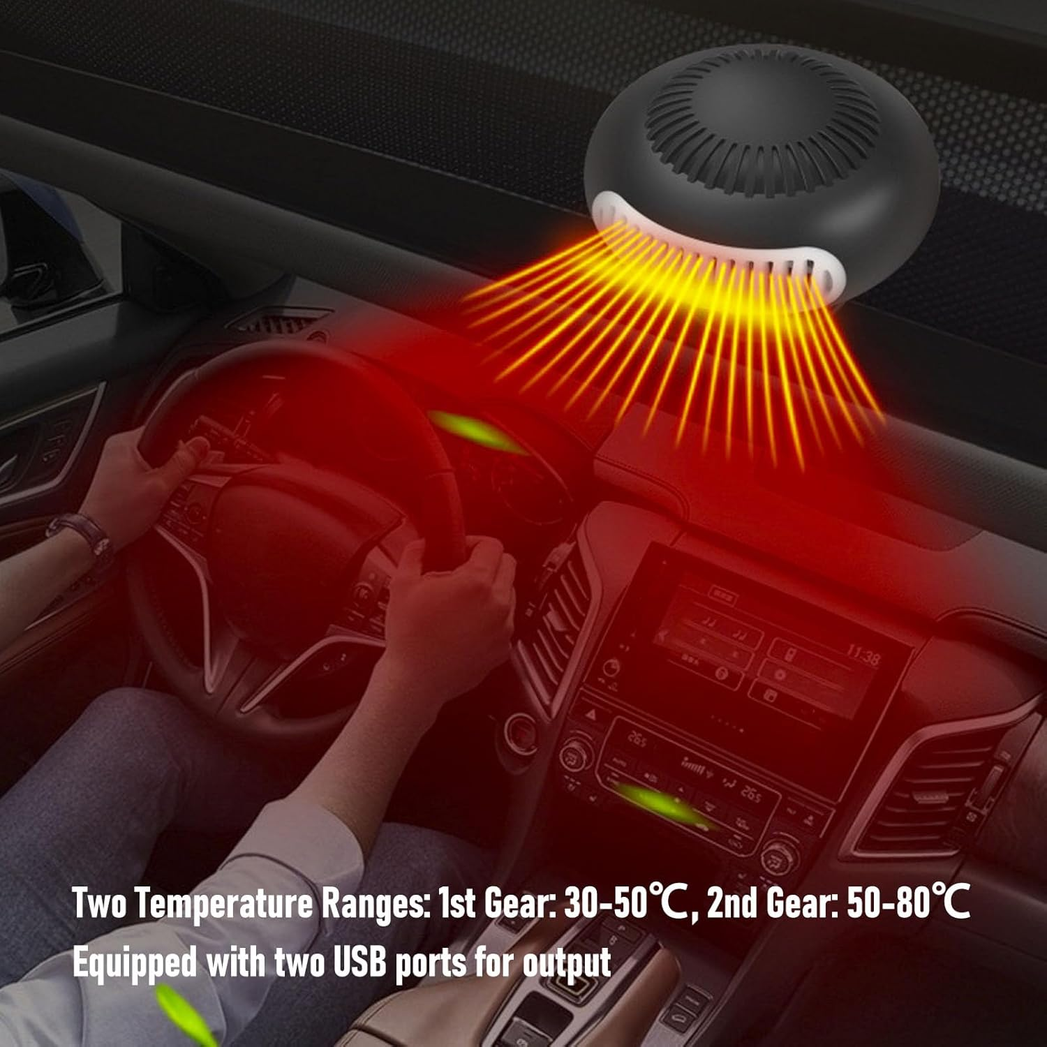 Electric Space Heater, Cordless Space Heater with Two Temperature Gears, Battery Powered & Flexible Angle Adjustment, Versatile Use for BAT609 BAT609G BAT610G image number 6