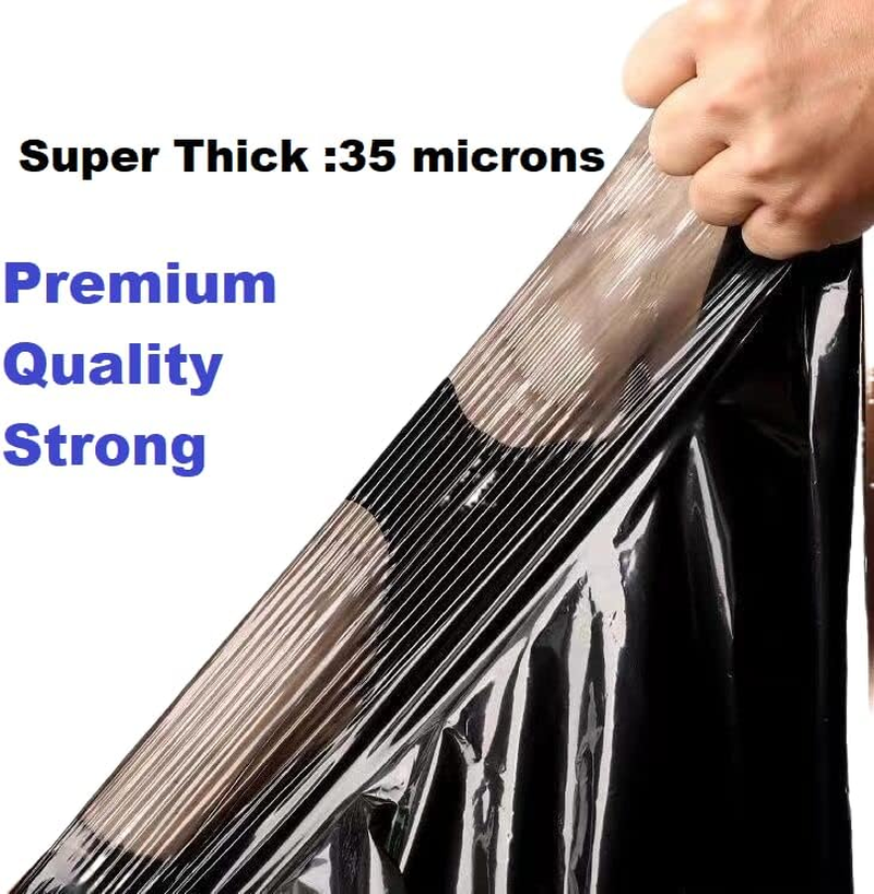 Itech-Smart 240L (47.24*55.11) 50Pcs Heavy Duty, Scent Free, Large and Expansive Trash Bags for Yard Waste, 1 Count image number 2