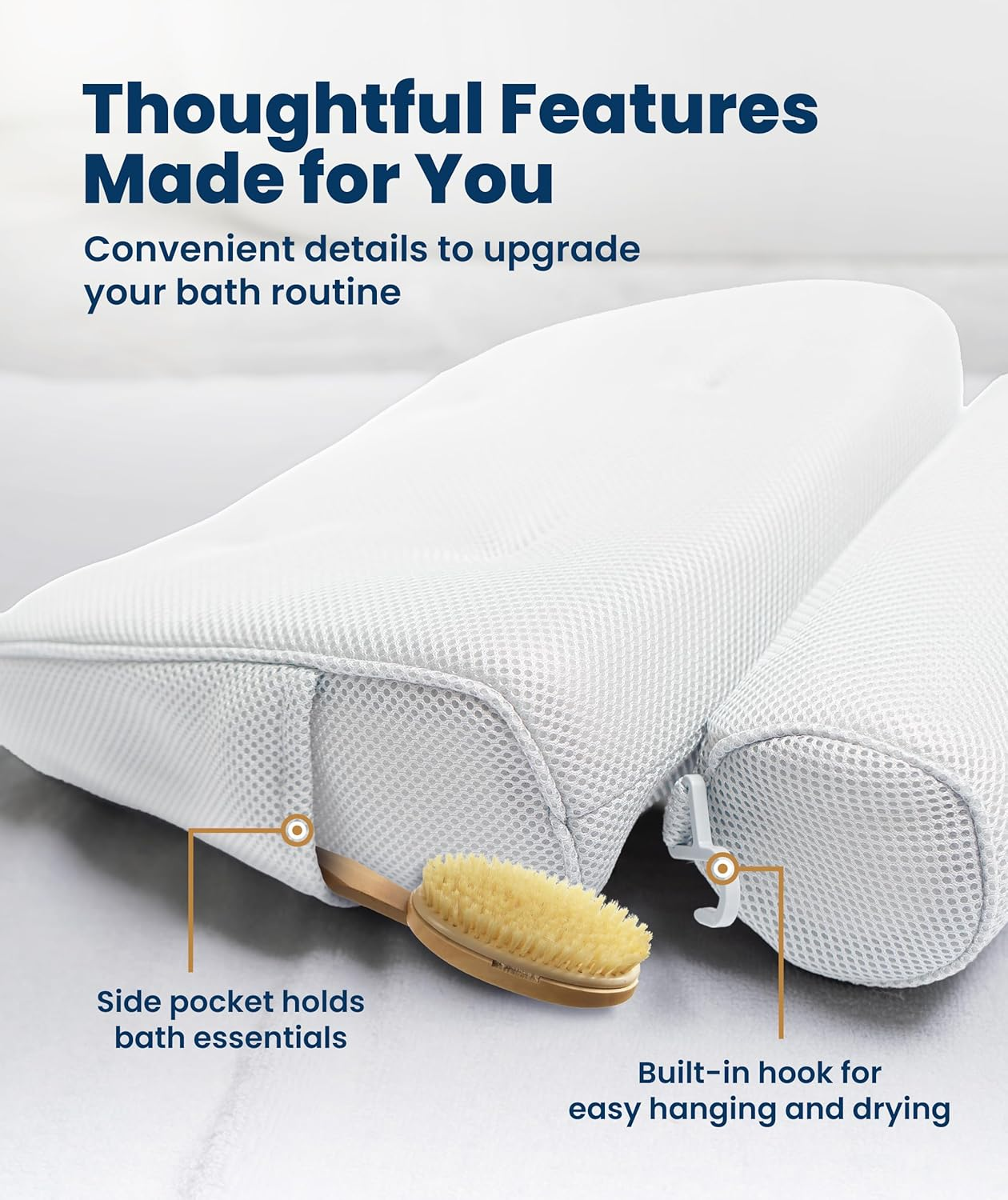 Bath Pillow White image number 5