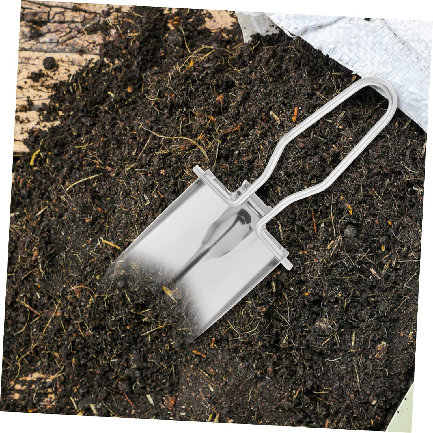 2Pcs Folding Camping Shovel Portable Outdoor Gardening Tool Durable Garden Trowel Lightweight Digging Spade for Camping Hiking and Gardening Activities image number 1