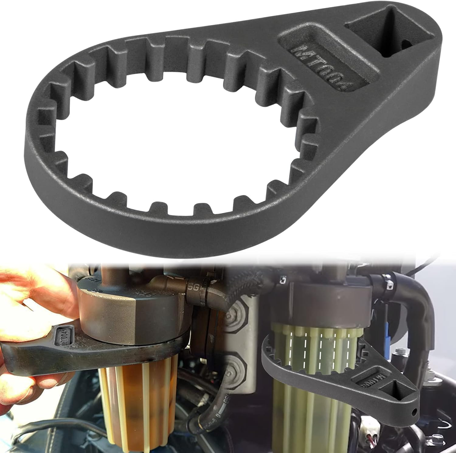 Fuel Filter Water Separator Wrench for Yamaha 2006-2023 4-Strokes 150-350HP (Serial Number 0406 to Current), Replace YB-ACC04 18-79815 Fuel Filter Wrench image number 6