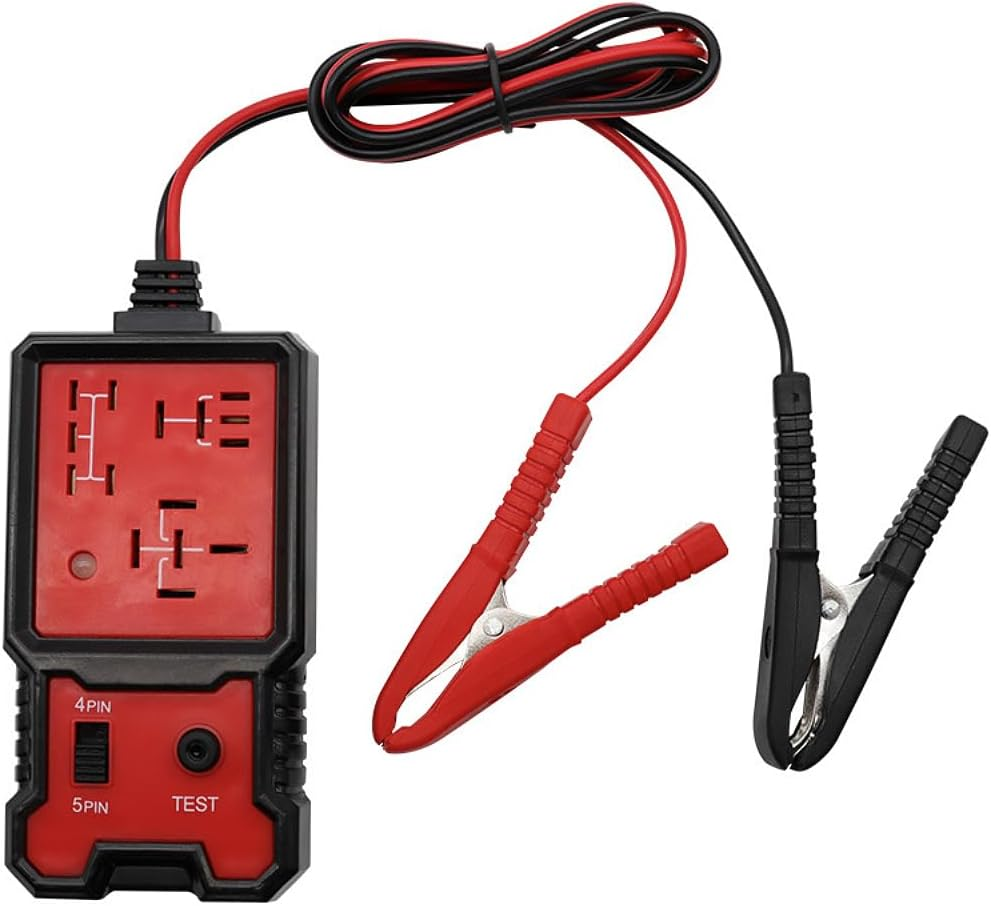 Electronic Automotive Relay Tester 12V, Car Battery Diagnostic Checker Tools with Clips for Auto Repairing image number 5