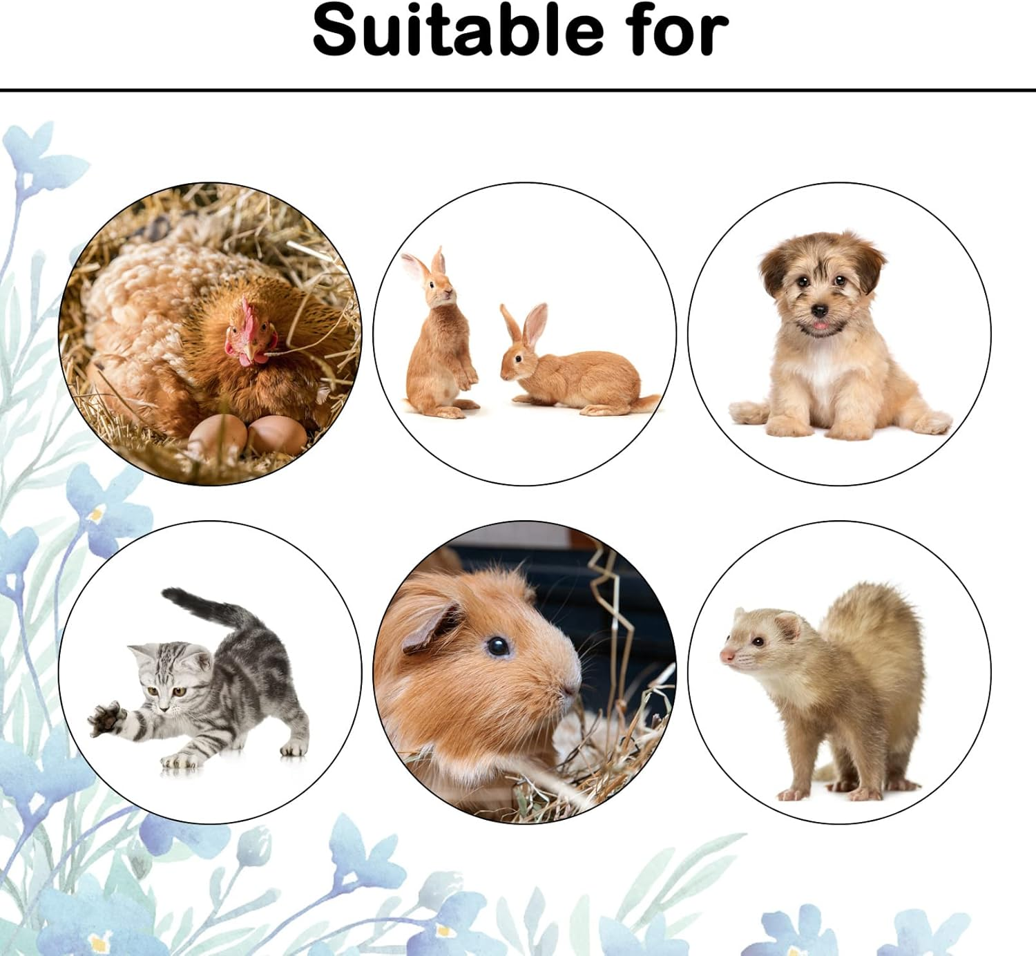 MUYG 8 PCS Rabbit Grass Mat,Natural Bunny Grass Mat Woven,Pet Bed Nest Mats Rabbits Chew Toys for Hamsters Parrot Rabbits Hedgehog Guinea Pig Chick and Other Small Animals Hay Mat Sleeping(8 PCS)