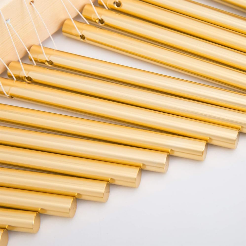 20 Note Chime Table Wind Chime,Bars Musical Percussion Item with Mallet for Office Ornament Decor Educational,Wind Chimes Percussion Instrument for Meditation,Yoga,Sound Healing & Music Performances