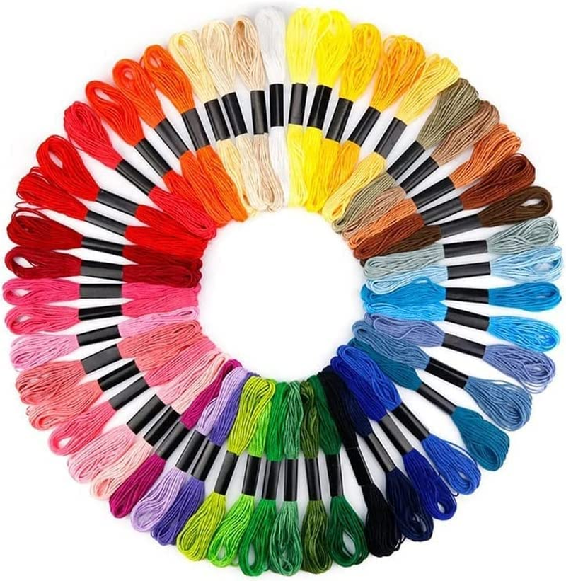 Embroidery Floss 50 Skeins per Pack with Cotton for Cross Stitch Threads,Friendship Bracelets Floss,Craft Floss