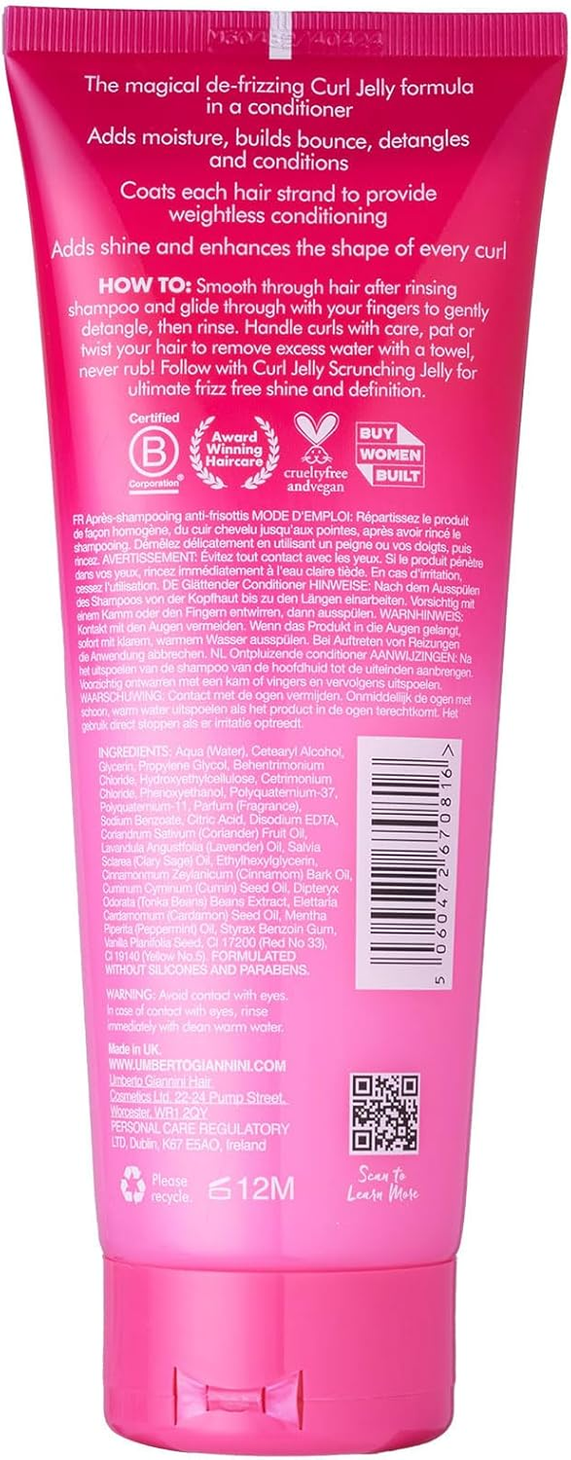 Umberto Giannini Curl Jelly Care De-Frizz Conditioner 250 Ml image number 4