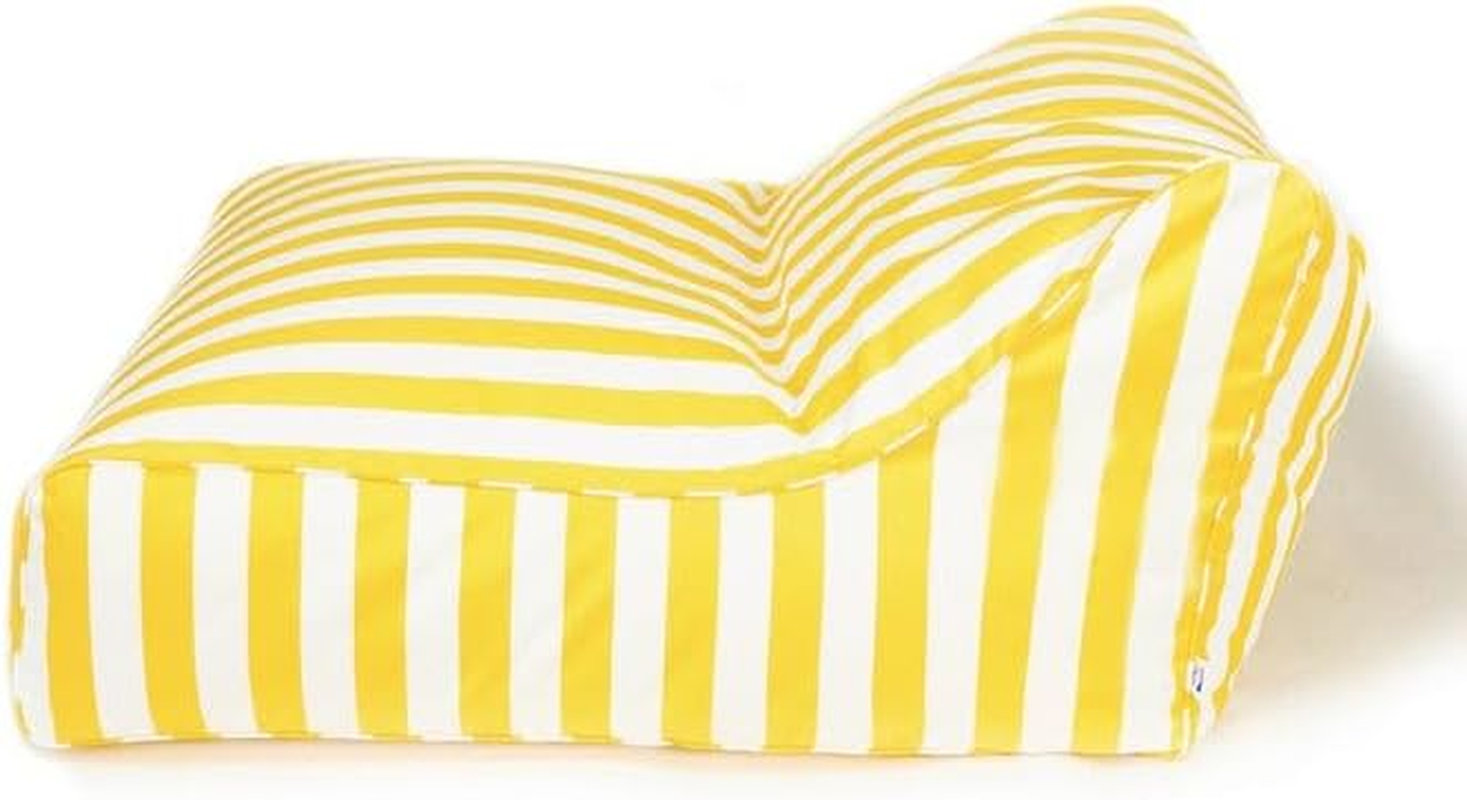 Billy Fresh Hang Out Outdoor Beanbag, 120 Cm Length X 110 Cm Width X 70 Cm Height, Yellow/White Stripe image number 3