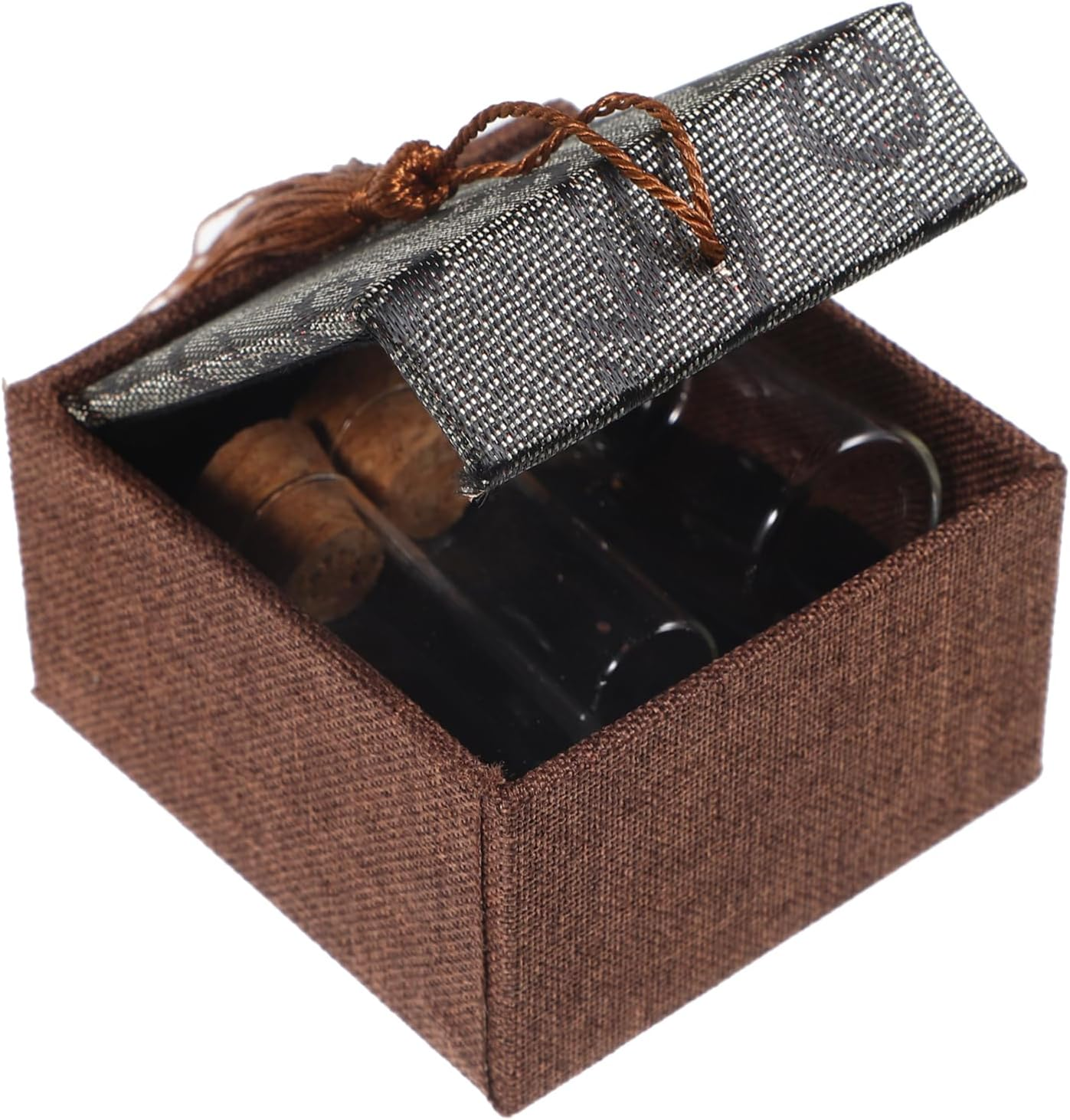 Baby Fetal Hair Box and Kids Teeth Keepsake Organizer Set 3 Glass Bottles Sticker Newborn Tooth Storage Holder for Baby Hair and Random Style image number 1