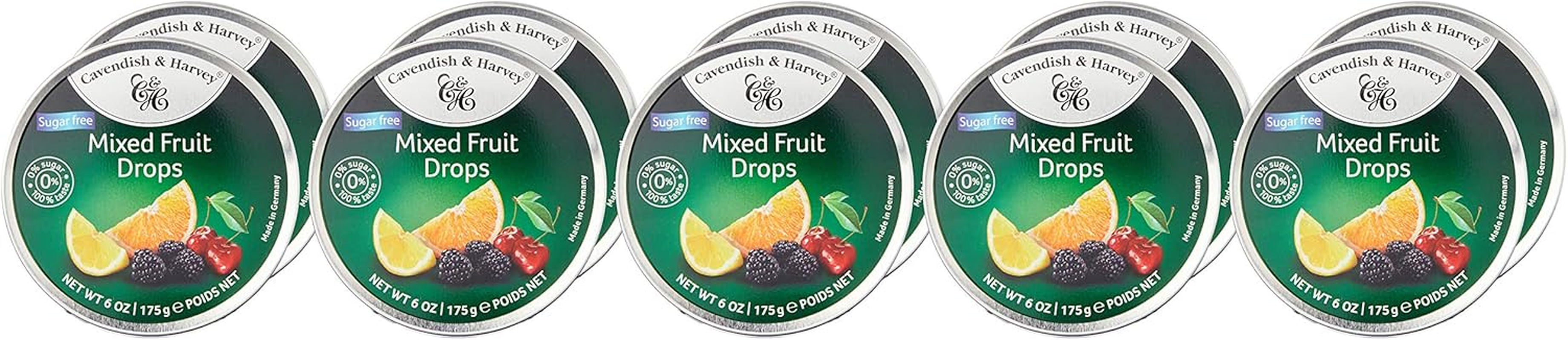 Cavendish & Harvey Sugar Free Mixed Fruit Drops, 10 X 175 Grams image number 5