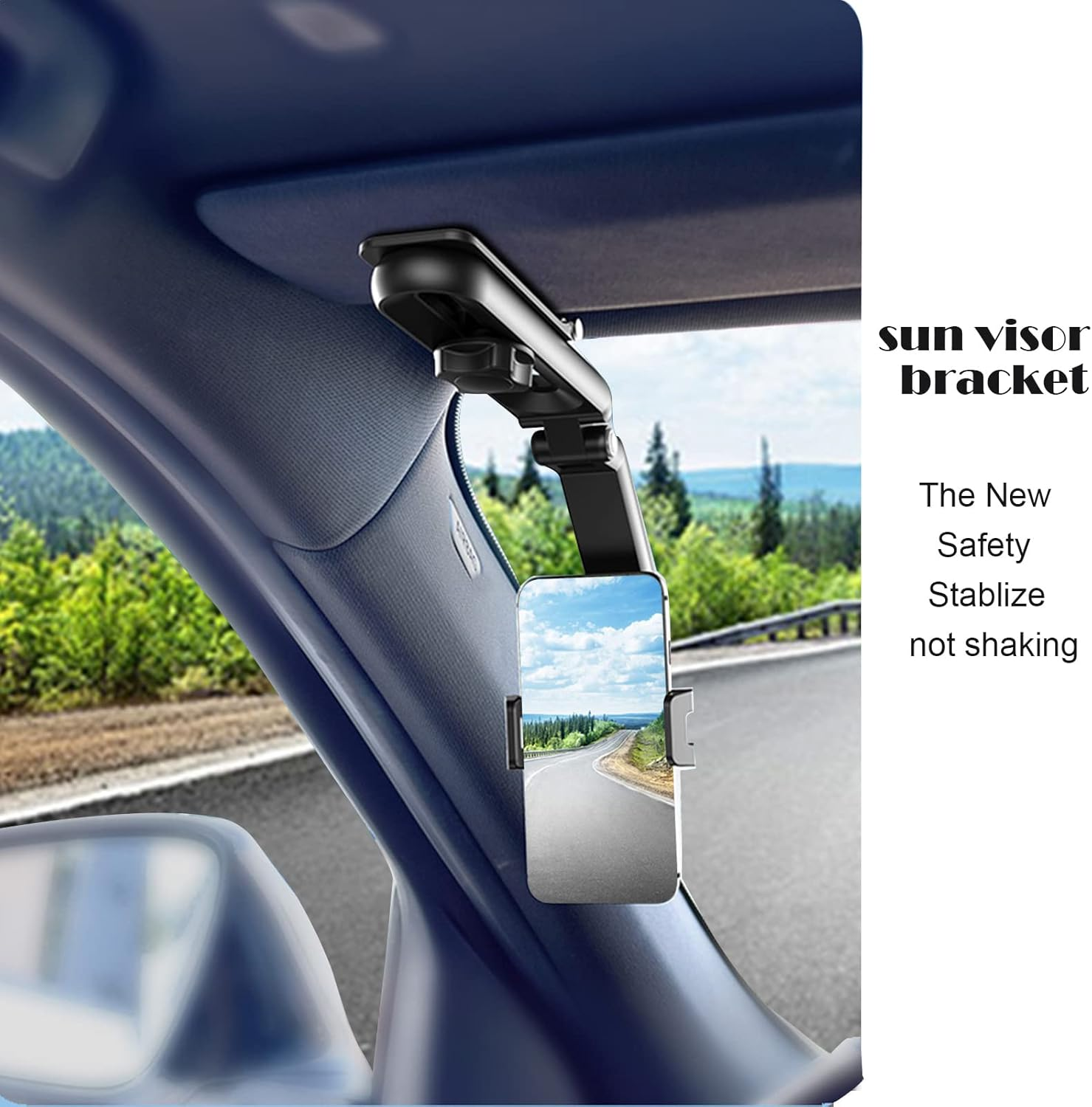 Car Phone Holder Mount,360&deg;Rotatable Retractable Car Phone Holder,Multifunctional Adjustable Mount Cell Phone Holder for Car,Universal Phone Holder for Mobile Phones image number 2