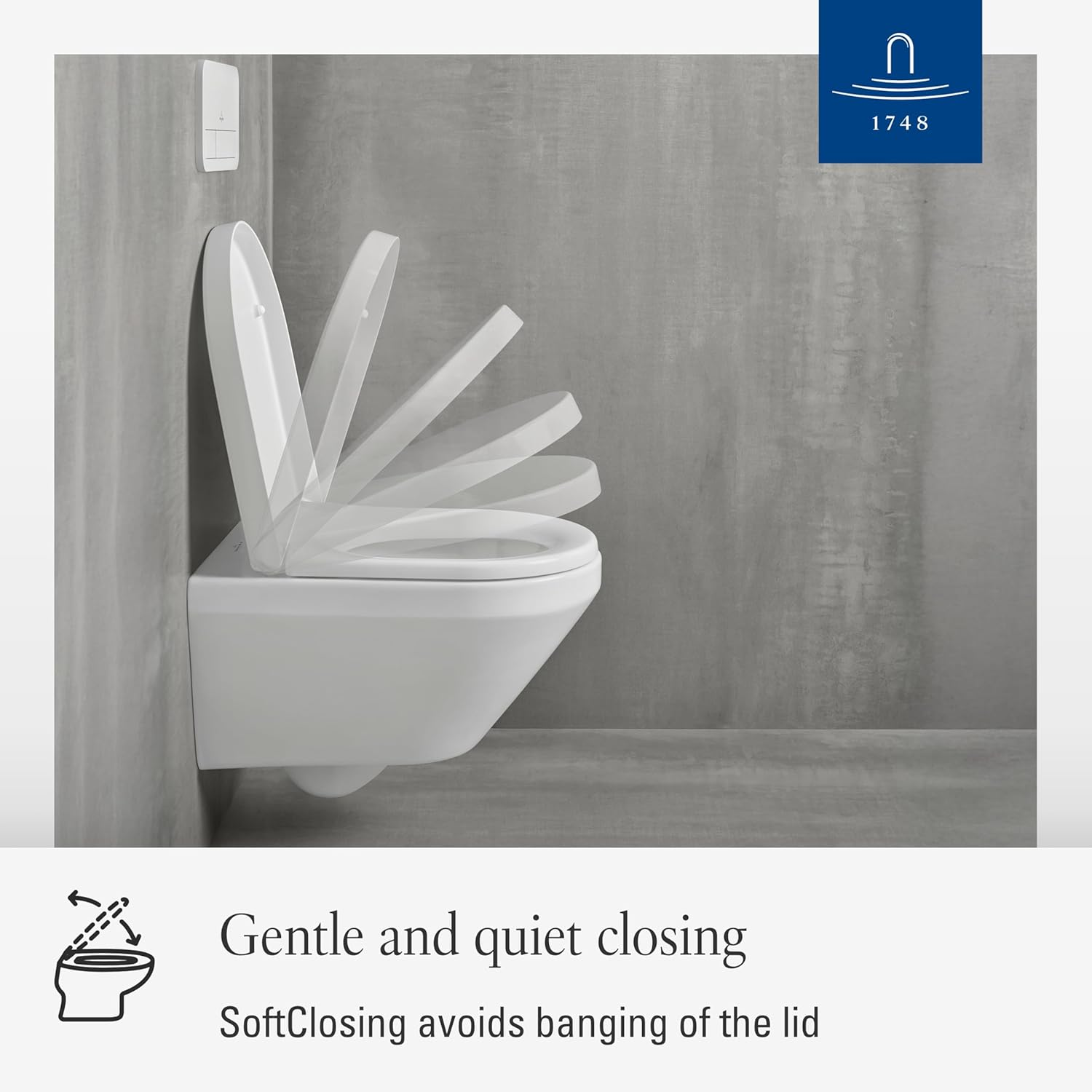 Villeroy & Boch 98M9C1 V&B Architectura Toilet Seat, White, Standard | D-Form image number 5