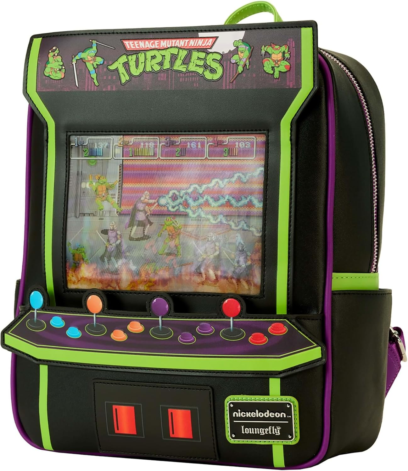 Loungefly TMNT 40Th Ann Vintage Arcade Mini Backpack image number 4