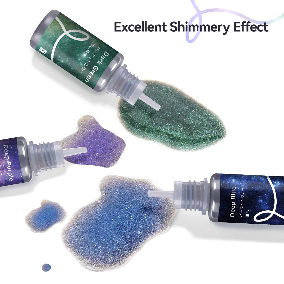 LIGHTWISH Epoxy Resin Color Pigment - 5 Starry Sky Black Colors UV Resin Dye - Highly Concentrated for DIY Jewelry Making, Keychain, Art Making image number 5