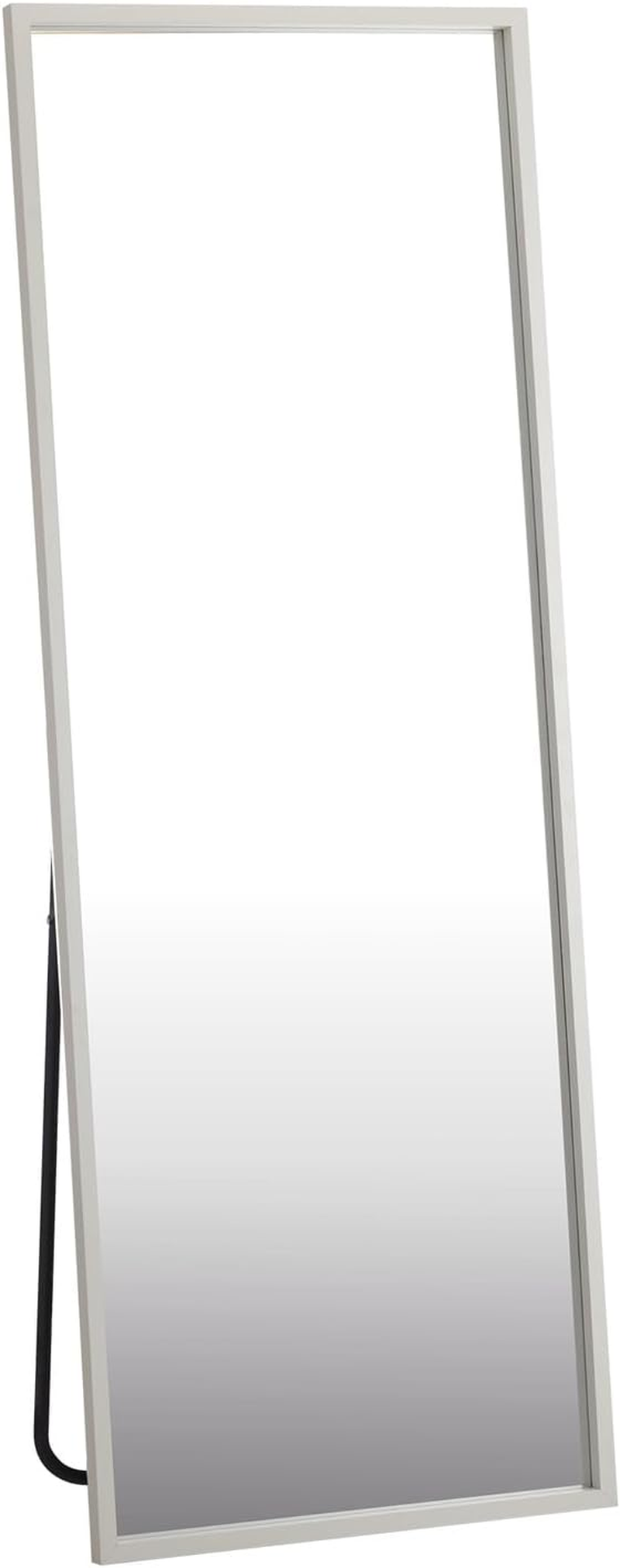 Oikiture Rectangle Full Lenght Mirror 166 X 60Cm Floor Mirror with MDF Frame Free-Standing Mirror Home Living Room Furniture White image number 6
