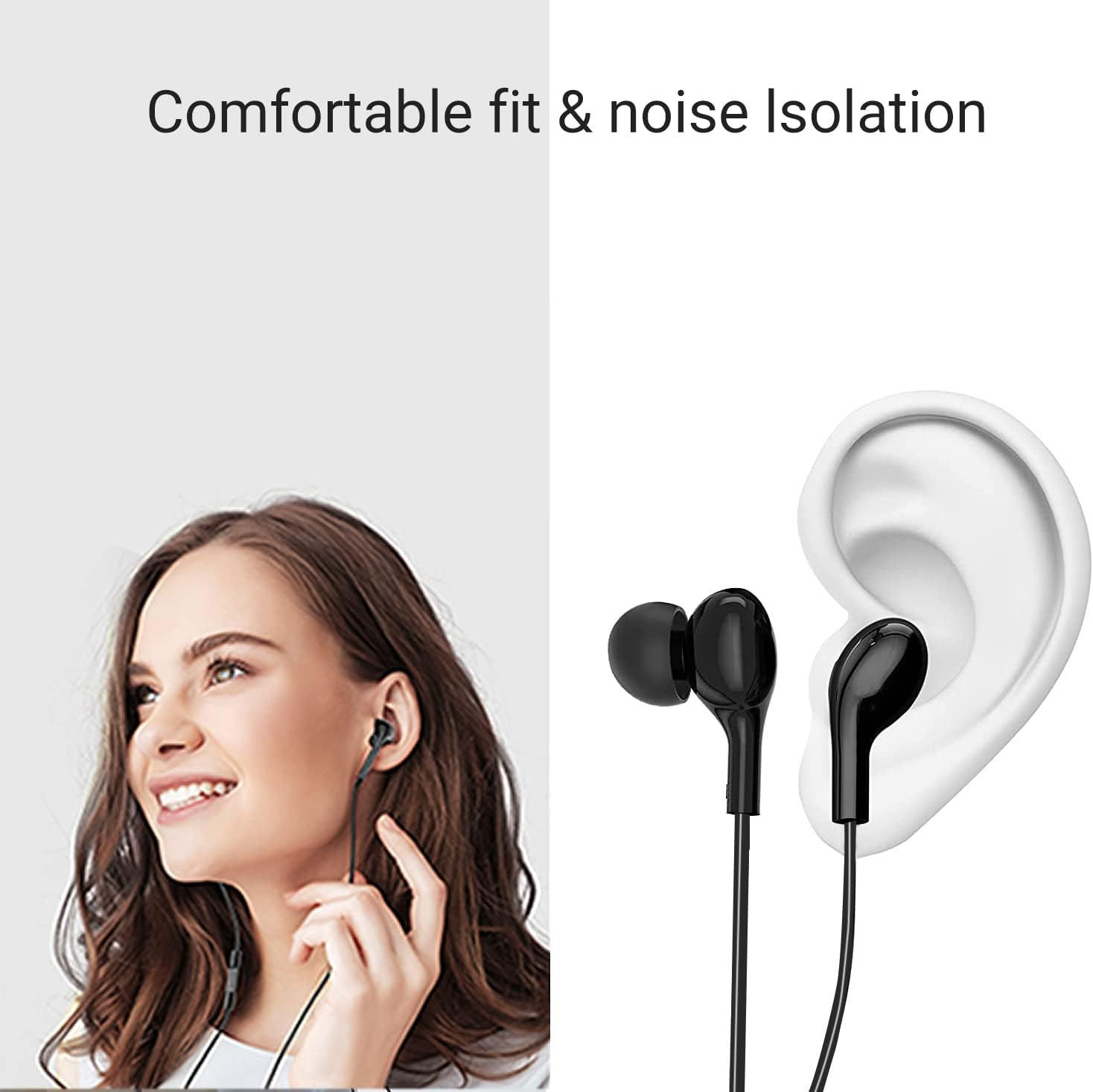 LEMEGA Earphones, Comfortable in Ear Earphones with Stereo Sound, for PR1/ PR2/DR1/DR3/CR2+/CR4 DAB Radio - Black image number 5