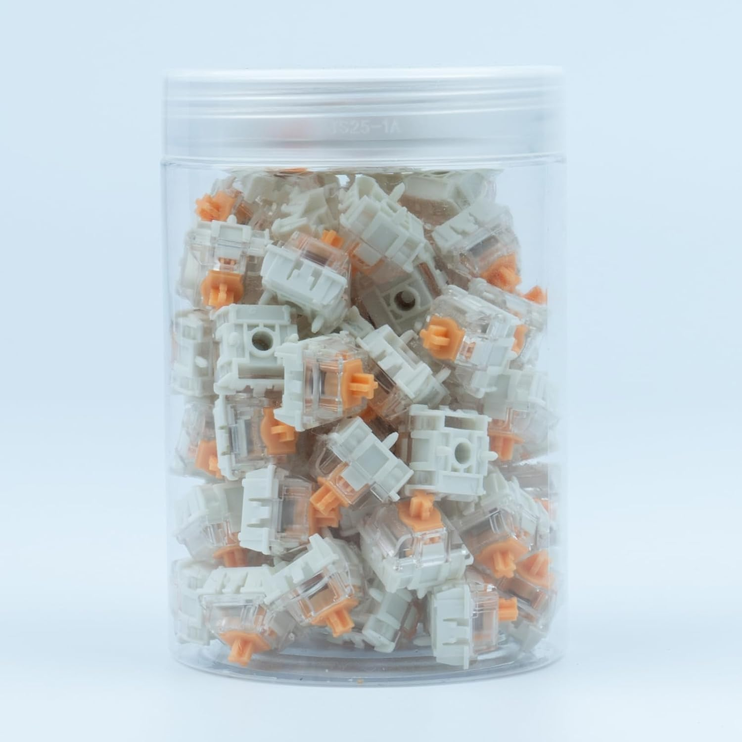 GATERON KS-20 Dual-Rail Magnetic Orange Keyboard Switches, Linear Factory Pre-Lubed Freely Setting Pre-Travel Key Switches for Mechanical Keyboard(70Pcs), KS-20UO10B045NW-X14