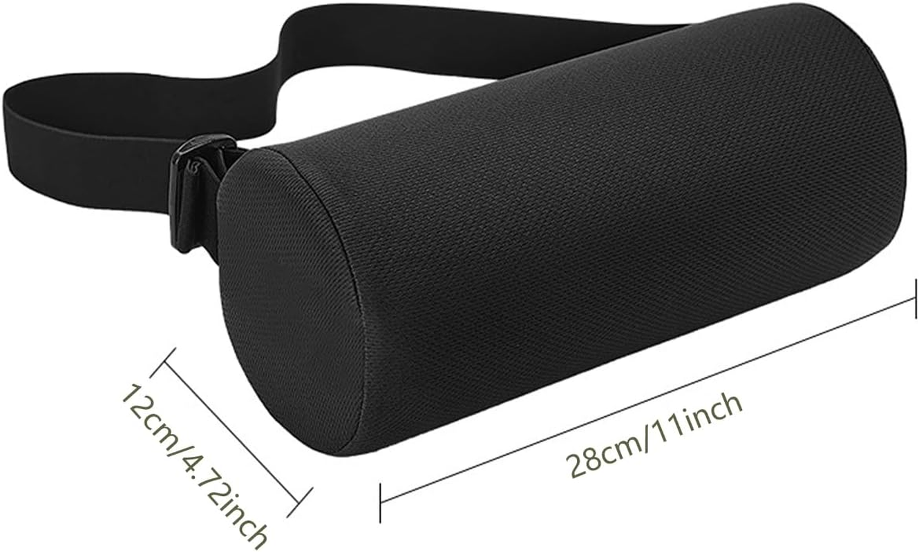 AIMALL Multi-Functional Lumbar Support Pillow: Adjustable Cylindrical Design, Memory Foam, Breathable Knit Cover, Perfect for Back, Knee, and Ankle Support, 11X4.72 Inches image number 4