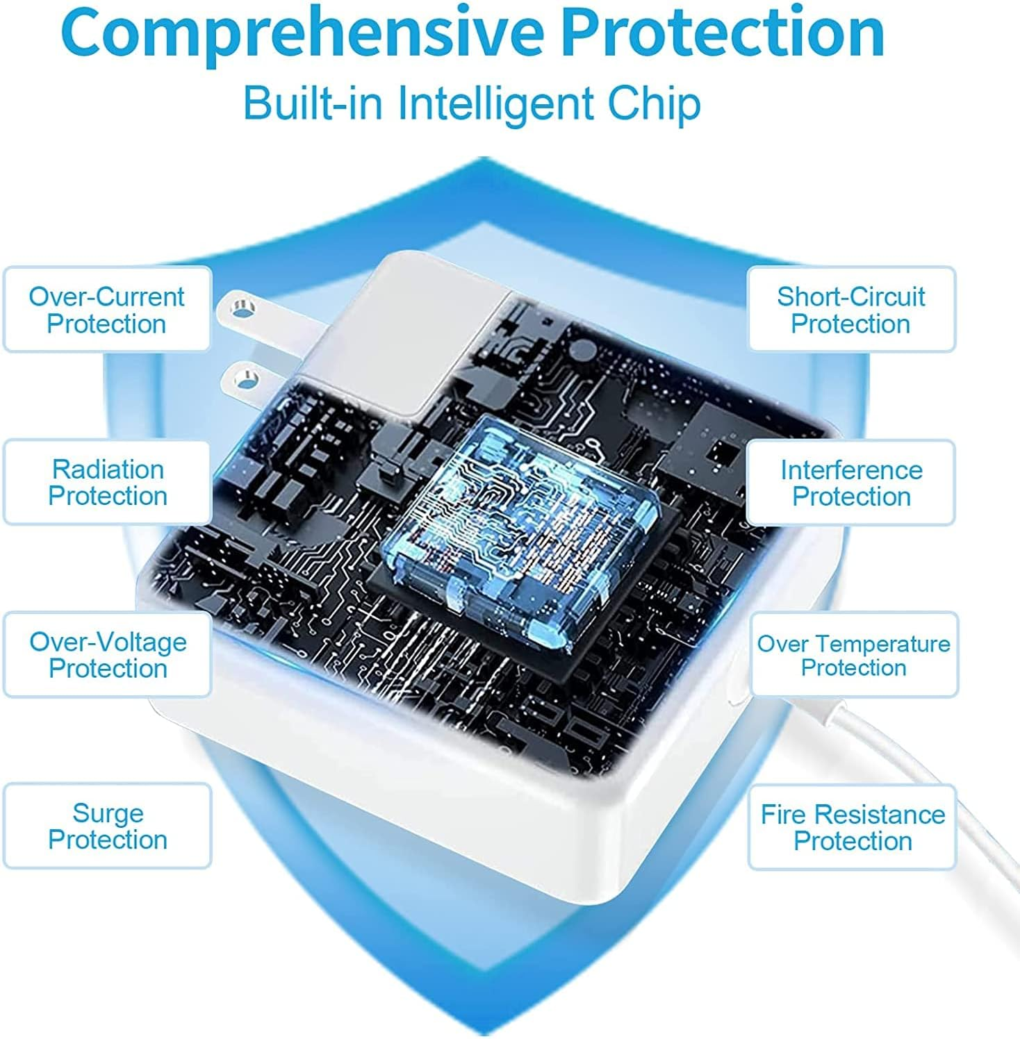 Mac Book Pro Charger - 60W T-Tip Magnetic Charger Power Adapter, Compatible with Mac Book Air/Pro 13-Inch Retina Display(Between 2012-2017) Work with A1425, A1502, A1465, A1466, A1436, A1435 image number 3